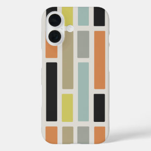Mid Century Modern Rectangles iPhone 16 Case