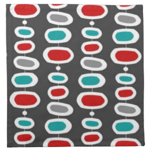Mid-Century Modern Rectangles Cloth Napkins