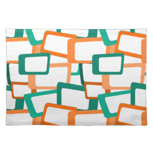 Mid-Century Modern Rectangles Cloth Placemat
