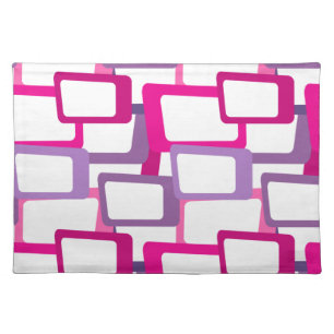Mid-Century Modern Rectangles Cloth Placemat