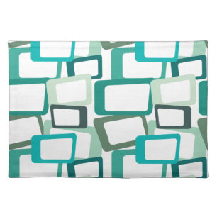 Mid-Century Modern Rectangles Cloth Placemat