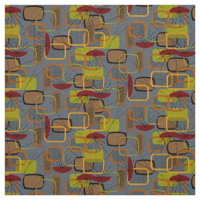 Mid-Century Modern Rectangles  Design Fabric 33 (Swatch)