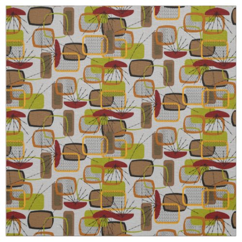 Mid_Century Modern Rectangles  Design Fabric 43