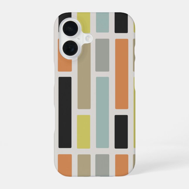 Mid Century Modern Rectangles Iphone Case (Back)
