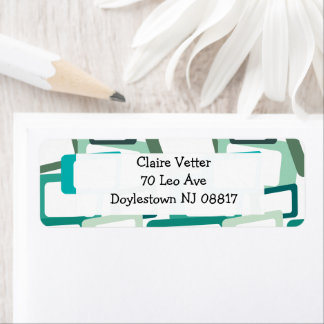 Mid-Century Modern Rectangles  Label