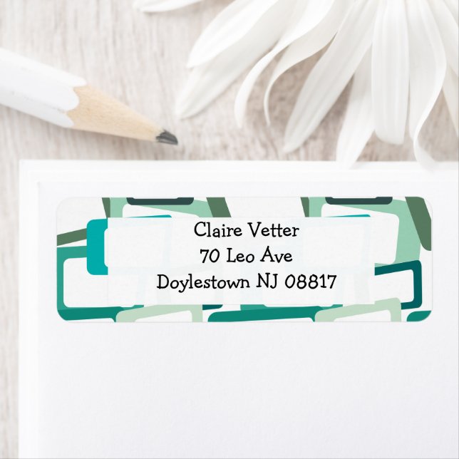 Mid-Century Modern Rectangles  Label (Insitu)