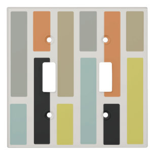 Mid Century Modern Rectangles Light Switch Cover