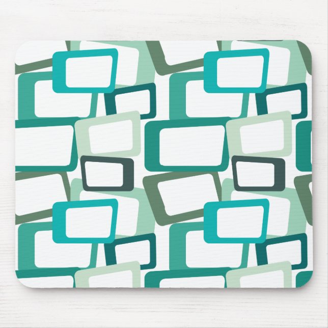 Mid-Century Modern Rectangles Mouse Pad (Front)