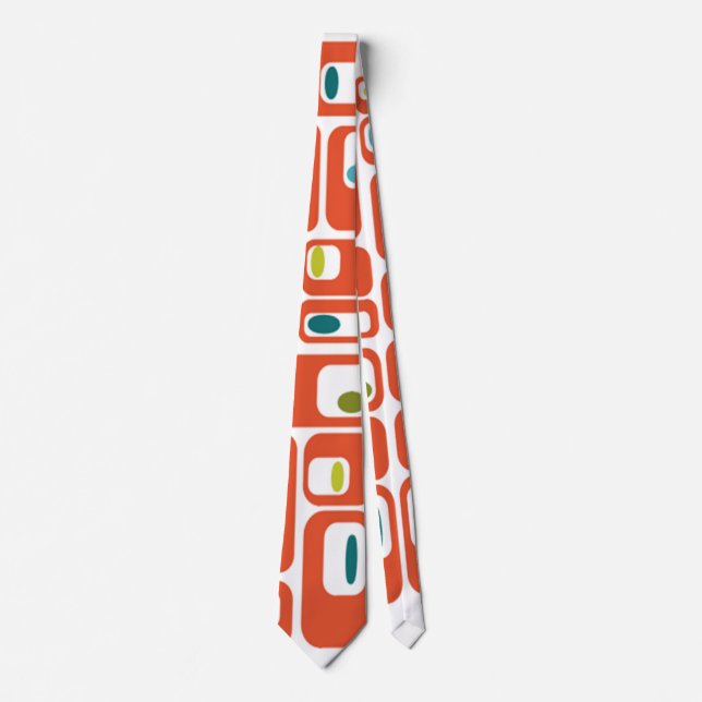 Mid-century Modern Rectangles Neck Tie (Front)