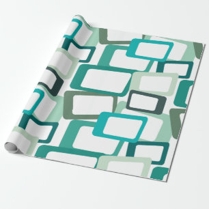 Mid-Century Modern Rectangles Wrapping Paper