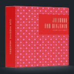 Mid Century Modern Red and Pink Geometric Wedding  3 Ring Binder<br><div class="desc">Mid Century Modern Red and Pink Geometric Wedding Binder</div>