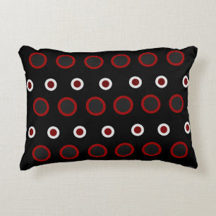 Mid-Century Modern red, black and gray    Accent Pillow