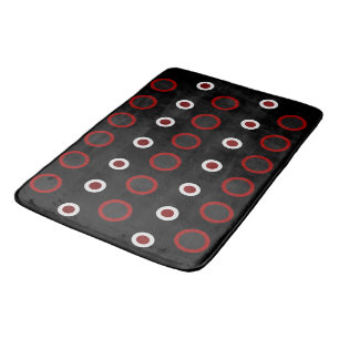 Mid-Century Modern red, black and gray Bath Mat