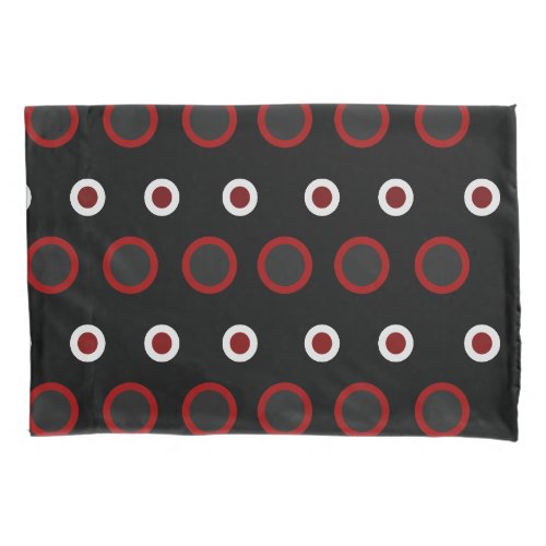 Mid_Century Modern red black and gray   Pillow Case