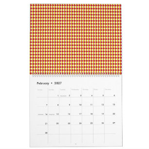 Mid Century Modern Repeat Pattern Calendar
