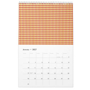 Mid Century Modern Repeat Pattern Calendar