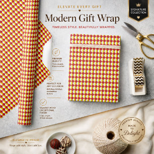 Mid Century Modern Repeat Pattern Wrapping Paper
