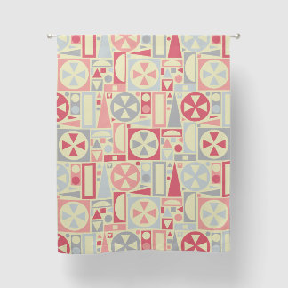 Mid-Century Modern Retro 50s Pink Geometric Pretty Blackout Curtains
