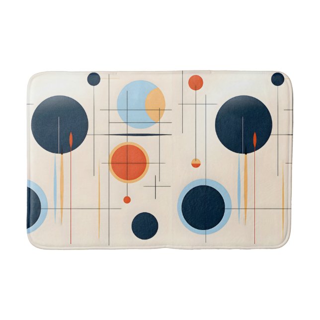 Mid-Century Modern Retro Atomic Bath Mat  (Front)