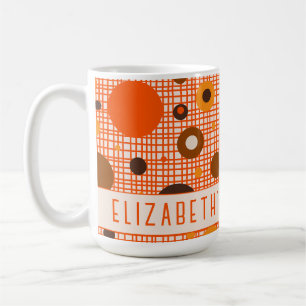 Mid Century Modern Retro Atomic Personalized Coffee Mug
