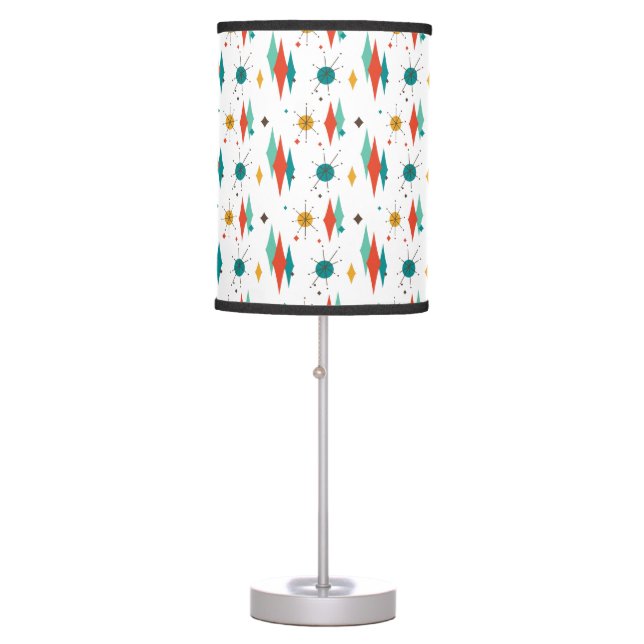 Mid Century Modern Retro Atomic Starburst Diamond  Table Lamp (Front)
