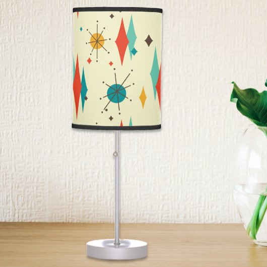 Mid Century Modern Retro Atomic Starburst Diamond Table Lamp