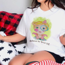 Mid Century Modern Retro Christmas Elf Funny Quote