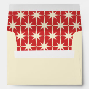 Mid Century Modern Retro Christmas Starbursts  Envelope