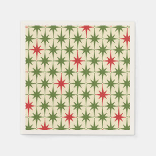 Retro Vintage 1950s Christmas Cloth Dinner Napkins, Mid Century Modern –  Kate McEnroe New York