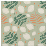 Mid Century Modern Retro Citrus Green  Fabric