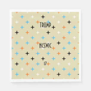 Mid Century Modern Retro Custom Text Napkins