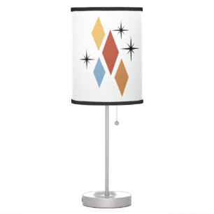 Mid Century Modern Retro Diamond Atomic Starburst Table Lamp