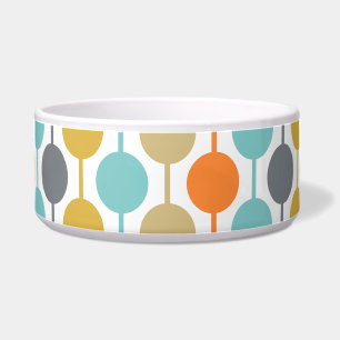 Mid-Century Modern Retro Geometric Circles Pattern Bowl