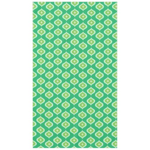 Mid Century Modern Retro Green Geometric Tablecloth