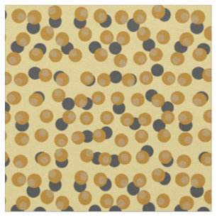 Mid-Century Modern  Retro Honey Mustard Orbit  Fabric