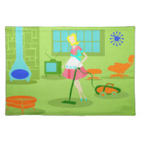 Mid Century Modern Retro Housewife Placemat