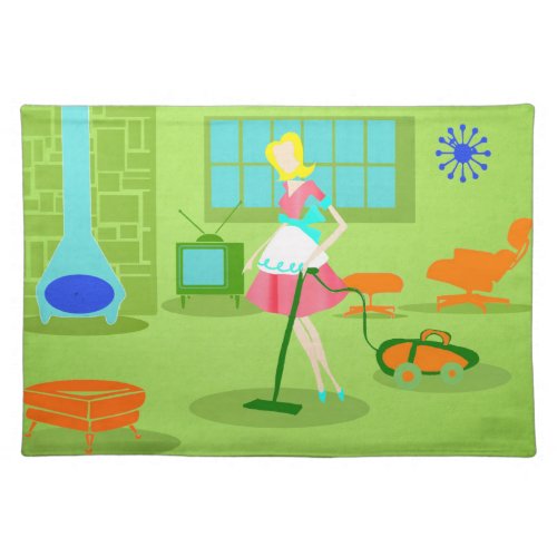 Mid Century Modern Retro Housewife Placemat