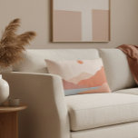 Mid Century Modern Retro Landscape Orange  Lumbar Pillow<br><div class="desc">This design may be personalized by choosing the Edit Design option. You may also transfer onto other items. Contact me at colorflowcreations@gmail.com or use the chat option at the top of the page if you wish to have this design on another product or need assistance. See more of my designs...</div>