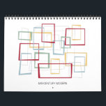 Mid Century Modern Retro Original Art Calendar<br><div class="desc">Have original art on your wall each month with this funky mid century modern wall calendar,  featuring my original retro art. 2021 Collection.</div>