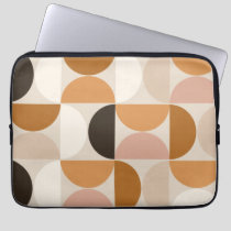 Mid Century Modern Retro Pattern Brown Earth Tones Laptop Sleeve
