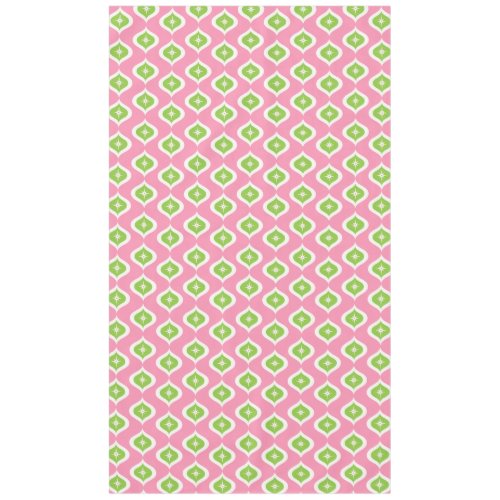 Mid Century Modern Retro Pink Geometric Tablecloth