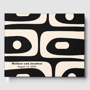Mid Century Modern Retro Piquet Personalized Guest Book