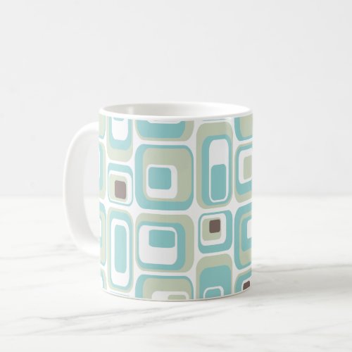 Mid Century Modern Retro Rectangles Custom Mug