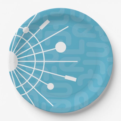 Mid Century Modern Retro Sputnik Snowflake MOD Paper Plates