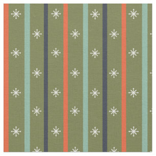 Mid-Century Modern Retro Stripe Pattern Fabric