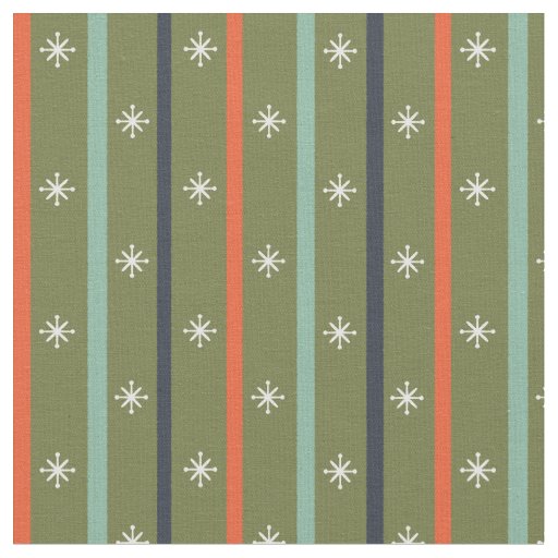 Mid-Century Modern Retro Stripe Pattern Fabric