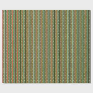Mid-Century Modern Retro Stripe Pattern Wrapping Paper