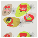 Mid Century Modern Retro Style Chair Illustrations Fabric