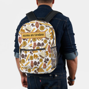 mid century modern retro Vintage Medieval history  Printed Backpack