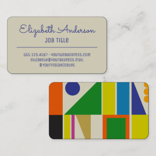 Mid Century Modern Retro Vintage Style Business Card